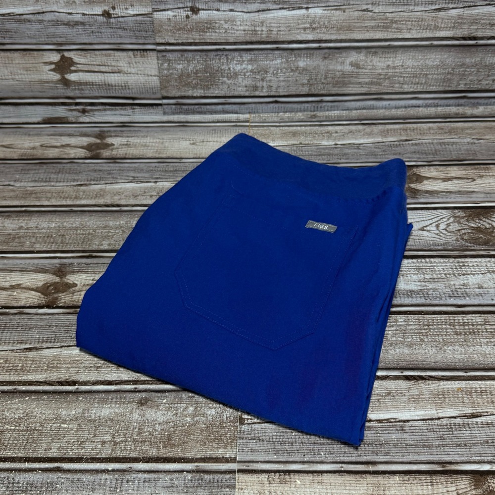 FIGS Scrub Pants Womens Small Blue Drawstring Straight Leg FIONTechnology